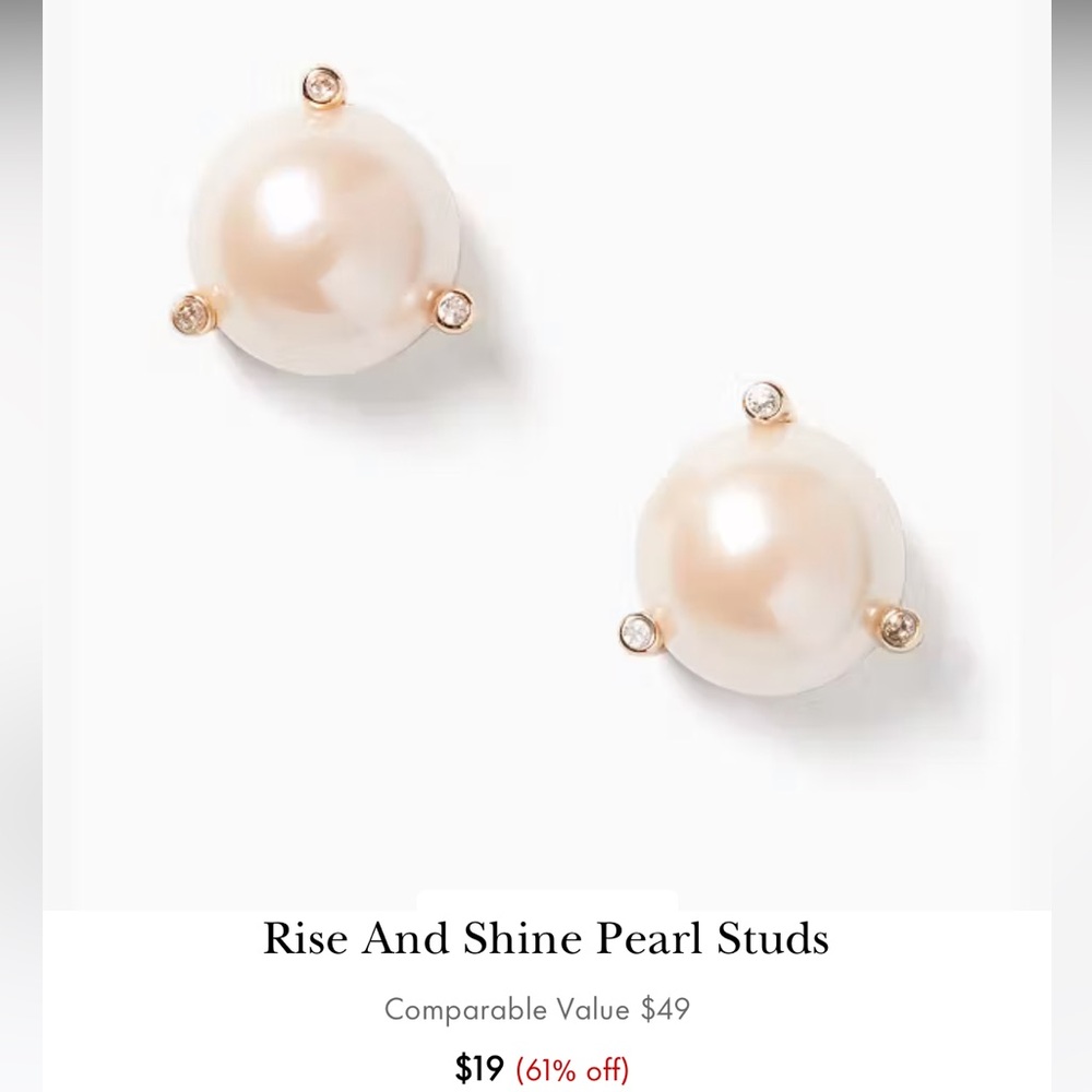 Kate Spade Rise and Shine Stud Earrings, Blush